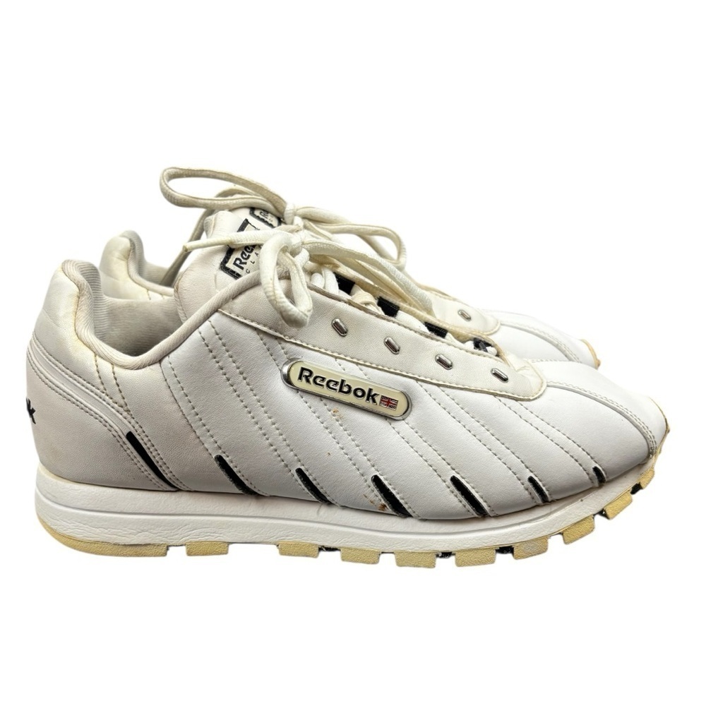 Vintage Reebok Classic 412 Women's Leather Sneakers White Size 8